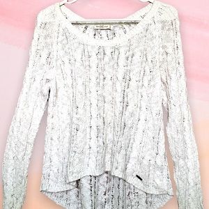 Abercrombie & Fitch White knitted Cotton Sweater